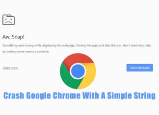 Bug Reported : A Simple String Can Crash Google Chrome Crash Google Chrome