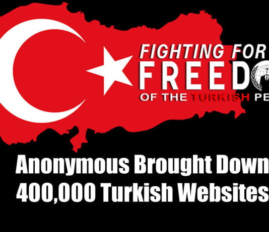 Anonymous Brought Down Turkish Websites Anonymous Brought Down Turkish Websites