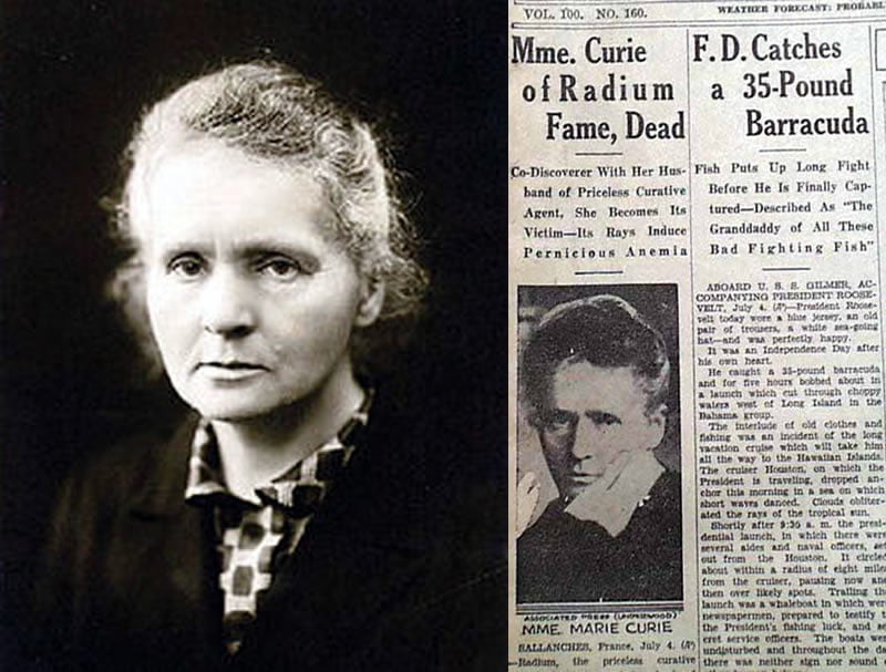 Inventors Killed by their own Inventions - Marie Curie (1867–1934)