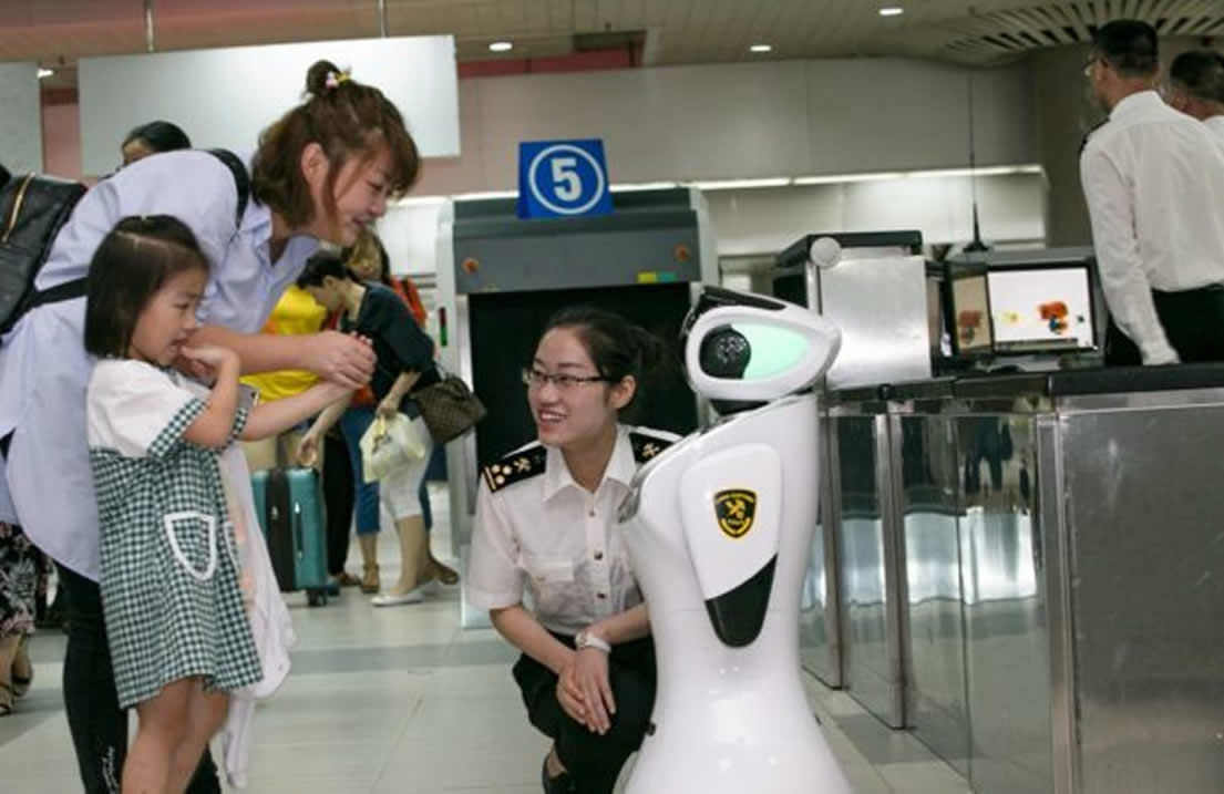 Ten robots are employed as customs officers in China