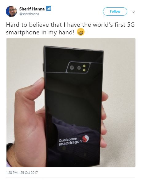 first 5G smartphone by Qualcomm