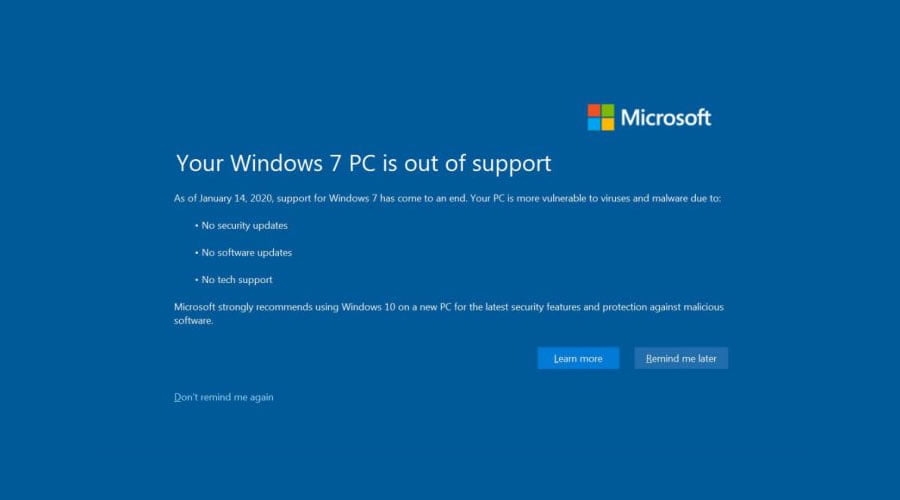 Windows 7 is officially dead