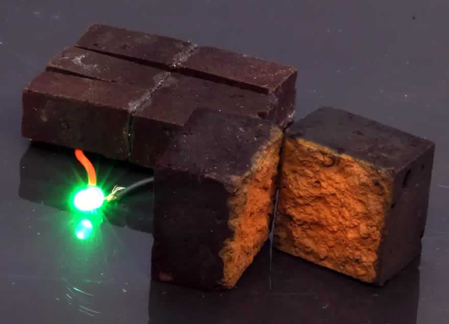 turn typical bricks into batteries