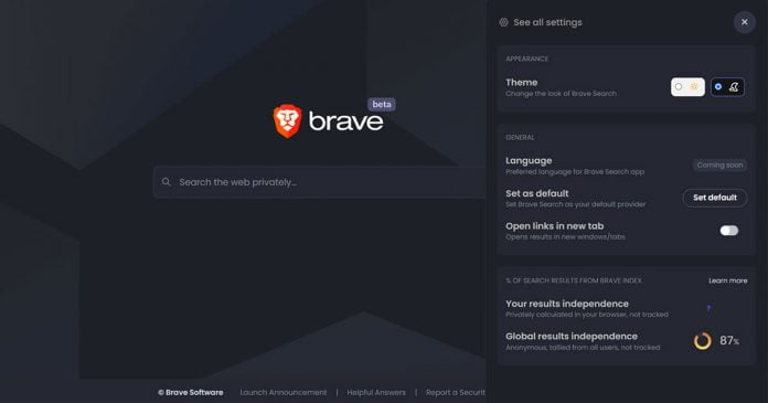 Brave Search Beta