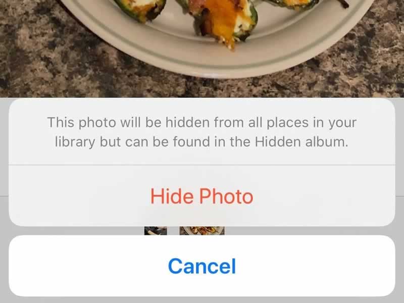 Hide your private photos ios