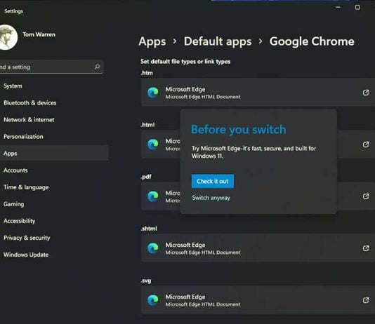 Forcing Edge in Windows 11 Forcing Edge in Windows 11
