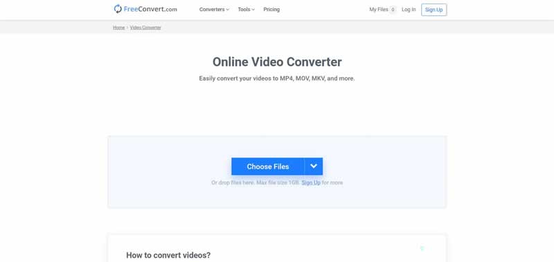 FreeConvert – Easily Convert Your Videos Online