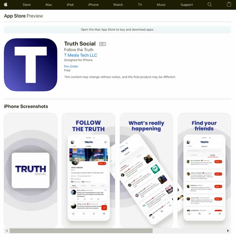 TRUTH Social Donald Trump new social network