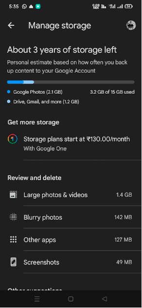 Google photos upload size settings 1