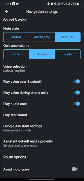 Lower the volume of voice prompts