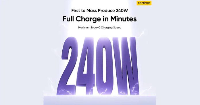 Realme 240W Fast Charging Technology