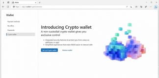 Cryptocurrency Wallet into Edge Browser
