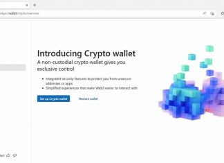 Cryptocurrency Wallet into Edge Browser