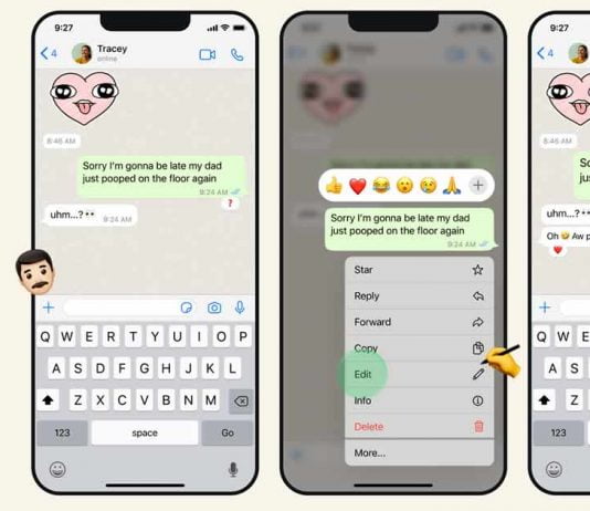 WhatsApp Message Editing WhatsApp Message Editing
