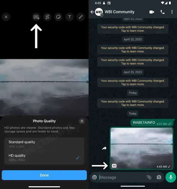 WhatsApp HD quality images