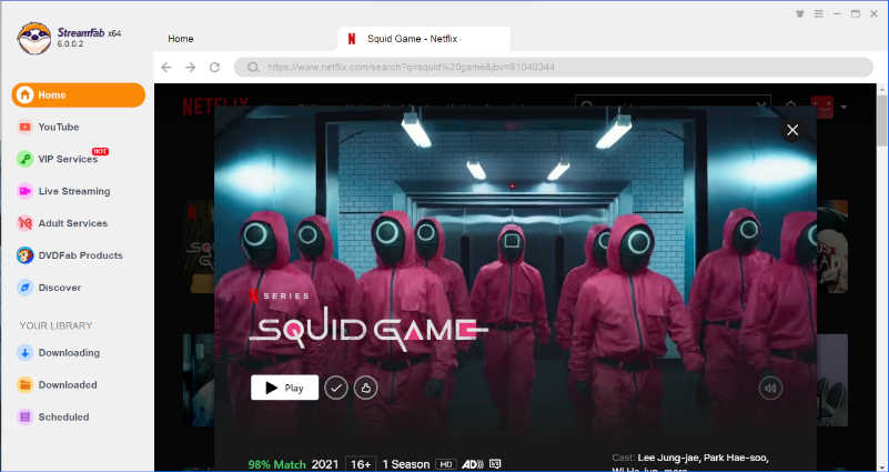 StreamFab Video Selection