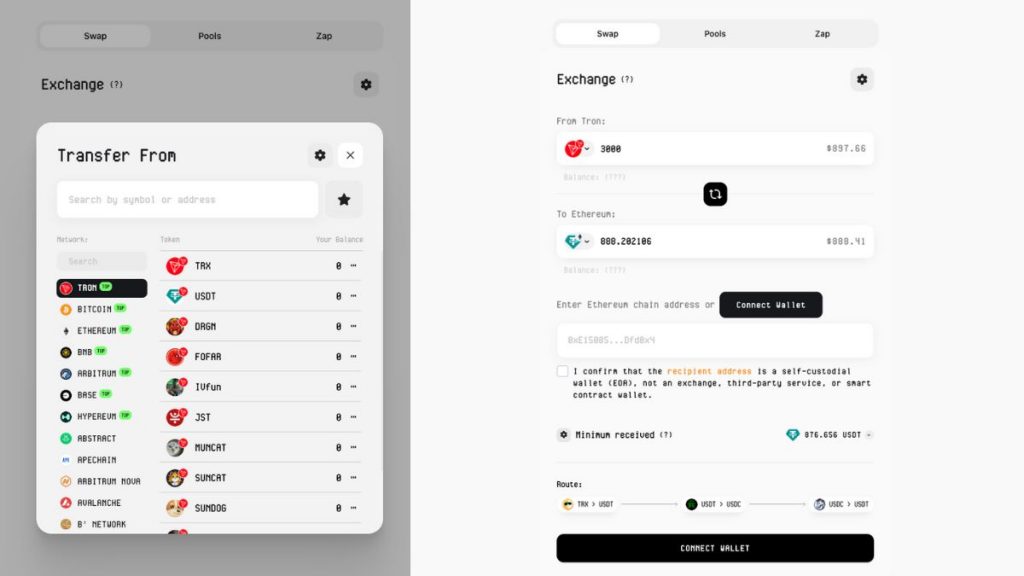 TRX to USDT converter
